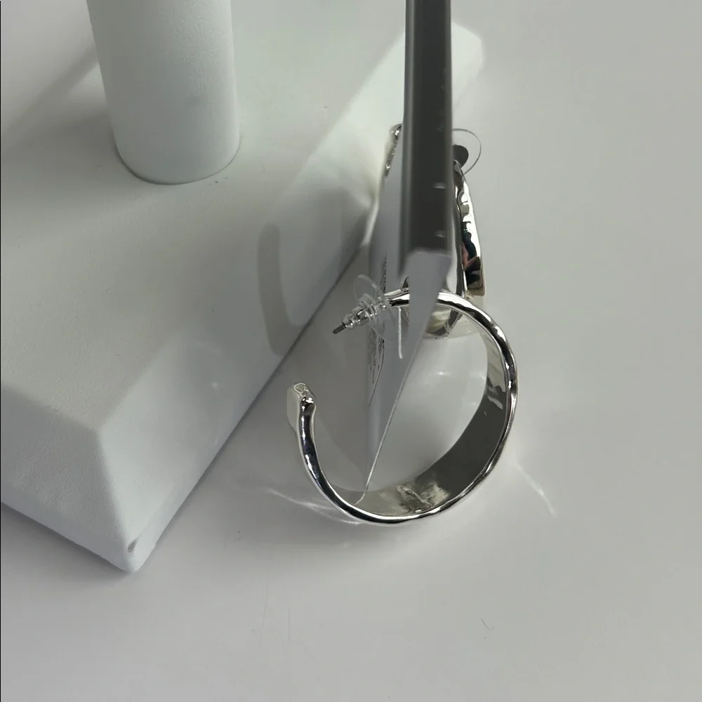 Style & Co. Polished Silver Hoop Earrings